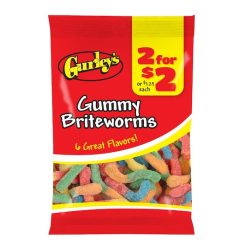 2 For $2 Brite Worms Gummy Worms, 3.75 Each, 12 Per Box, 2 Per Case | SKU: 734672 | UPC: 077449506059 | GTIN: 10077449506056