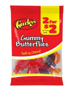 2 For $2 Butterflies Gummy Candy, 3 Ounce, 12 Per Case | SKU: 734673 | UPC: 077449506066