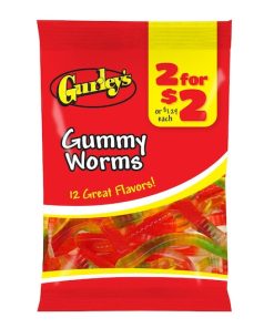 2 For $2 Gummy Worms, 3.5 Ounces, 12 Per Case | SKU: 734679 | UPC: 077449506134 | GTIN: 10077449506131