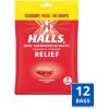 Halls Strawberry Eco Bag Cough Drops, 80 Count, 12 Per Case | SKU: 631655