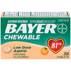 Bayer Orange Chewable Tablets, 36 Piece, 6 Per Pack, 6 Per Case | SKU: 624202 | UPC: 312843531871