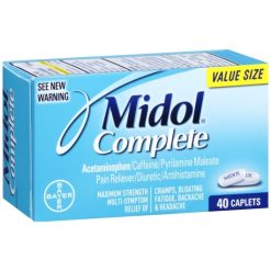 Midol Menstrual Caplets, 40 Piece, 3 Per Pack, 8 Per Case | SKU: 624241