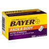 Bayer Aspirin Back and Body Extra Strength Coated Tablets, 100 Count, 24 Per Case | SKU: 624200 | UPC: 312843555402