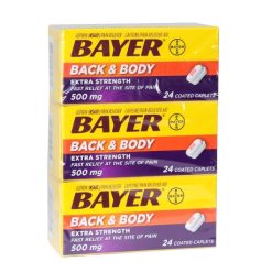 Bayer Back and Body Extra Strength, 24 Count, 36 Per Case | SKU: 623919 | UPC: 312843558540