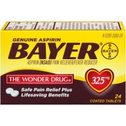 Bayer Aspirin Tablets, 24 Piece, 3 Per Pack, 12 Per Case | SKU: 638383 | UPC: 312843563599