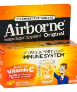 Airborne Effervescent Zesty Orange, 10 Each, 72 Per Case | SKU: 578387 | UPC: 647865300045 | GTIN: 10647865300042
