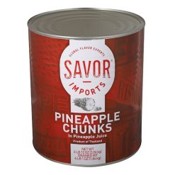 Savor Imports Pineapple Chunks In Juice, 109 Ounce, 6 Per Case | SKU: 147087 | UPC: 684476000155