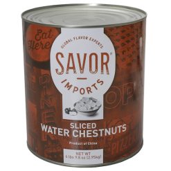 Savor Imports Sliced Water Chestnuts #10 Cans, 6 Per Case | SKU: 352632 | UPC: 684476000223