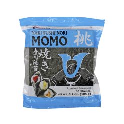 Momo Roasted Nori Seaweed Sheet, 3.7 Ounce, 10 Per Case | SKU: 575243 | UPC: 684476036406