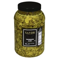 Savor Imports Sliced Pepperoncini Pepper, 1 Gallon, 4 Per Case | SKU: 596073 | UPC: 684476042131