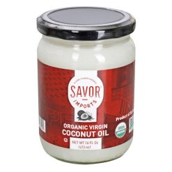 Savor Imports Organic Virgin Coconut Oil 16 Ounce, 12 Per Case | SKU: 607708 | UPC: 684476043541