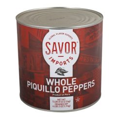 Savor Imports Whole Piquillo Peppers, 3 Kilogram, 6 Per Case | SKU: 706532