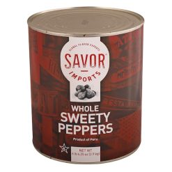 Savor Imports Whole Sweety Peppers, 105 Ounce, 2 Per Case | SKU: 596074 | UPC: 684476062085