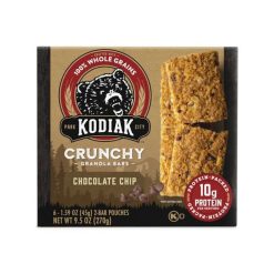 Kodiak Cakes Chocolate Chip Crunchy Granola Bar, 9.5 Ounces, 12 Per Case | SKU: 739412 | UPC: 705599015390