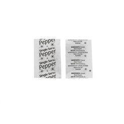 Single Serv Pepper Flat Packets, 0.1 Gram, 6000 Per Case | SKU: 618902
