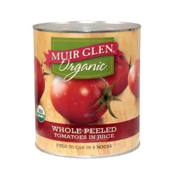 Muir Glen Organic Whole Peeled Tomatoes, 102 Ounces, 6 Per Case | SKU: 486437 | UPC: 725342260140