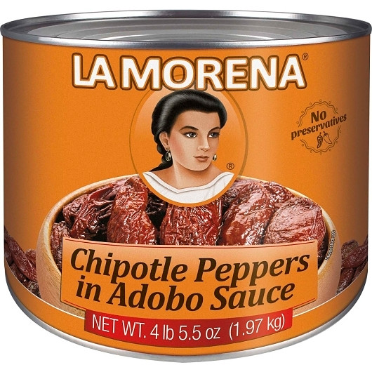 La Morena Chipotle Peppers In Adobo Sauce, 4.5 Pound, 6 Per Case | SKU: 779007 | UPC: 727452000227
