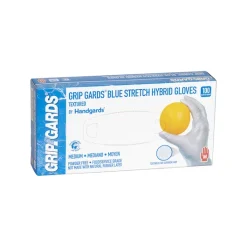 Grip Gards Blue Stretch Hybrid Medium Gloves, 100 Per Box, 10 Per Case | SKU: 674202 | UPC: 738101635622