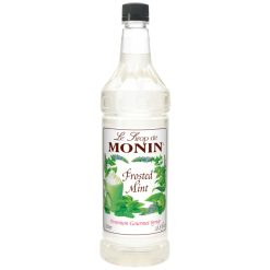 Monin Frosted Mint Syrup, 1 Liter, 4 Per Case | SKU: 429964 | UPC: 738337061325