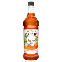 Monin Pumpkin Pie Syrup, 1 Liter, 4 Per Case | SKU: 623229 | UPC: 738337887901