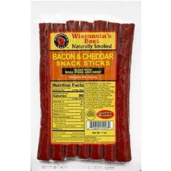 Wisconsins Bacon & Cheddar Snack Sticks, 7 Ounce, 12 Per Case | SKU: 760879 | UPC: 813608012272