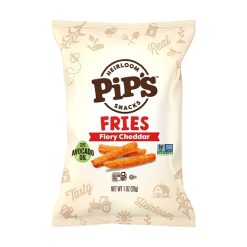 Pips Heirloom Snacks Pipcorn Heirloom Fiery Cheddar Fries, 1 Ounce, 24 Per Case | SKU: 788262