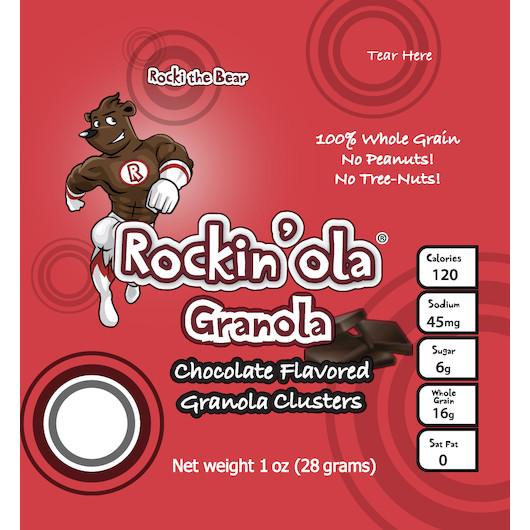 Rockin Ola Chocolate Granola Snack, 28 Gram, 250 Per Case | SKU: 663621 | UPC: 853778004103