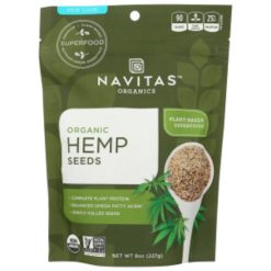 Navitas Organics Hemp Seed, 8 Ounces, 12 Per Case | SKU: 719364 | UPC: 858847000147