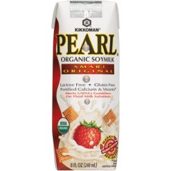 Kikkoman Pearl Organic Smart Original Soymilk, 8 Fluid Ounces, 24 Per Case | SKU: 600125 | UPC: 041390061837
