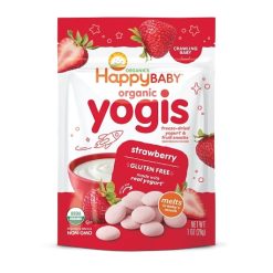 Happy Baby Organic Yogis Freeze-Dried Yogurt & Fruit Snacks Strawberry, 1 Ounce, 8 Per Case | SKU: 787437 | UPC: 852697001477