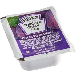 Heinz Single Serve Jelly Grape, .5 Ounce Cup, 200 per Case | SKU: 342416 | UPC: 013000542104