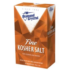 Diamond Crystal Fine Kosher Salt, 4 Pounds, 9 Per Case | SKU: 741278 | UPC: 013600020675