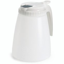 Tablecraft 48 Ounce White Top Polyethylene Dispenser, 6 Each | SKU: 420631