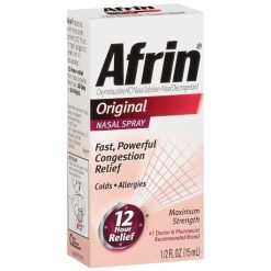 Afrin Original 12 Hour Nasal Spray, 0.51 Fluid Ounces, 6 Per Pack, 6 Per Case | SKU: 631117 | GTIN: 50041100811238