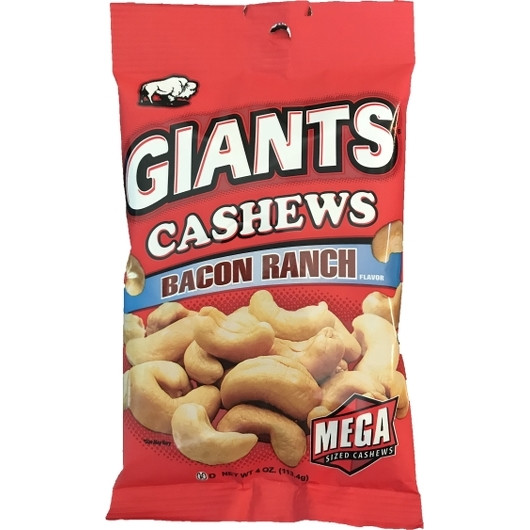Giants Cashews Bacon Ranch, 4 Ounces, 8 Per Case | SKU: 703603 | UPC: 038093615306