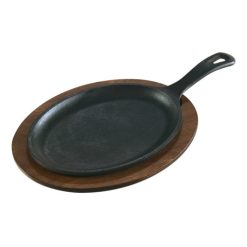 Lodge Oval Serving Griddle - 10 x 7.5 Inch, 6 Per Case | SKU: 632128 | UPC: 075536340104