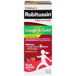 Robitussin Cough & Cold Syrup Bottle, 4 Fluid Ounce, 3 Per Pack, 8 Per Case | SKU: 585155 | UPC: 300318693124