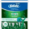 Oral B Glide Complete with Scope Outlast Mint Flavor Floss Picks - 75 count, 48 Per Case | SKU: 558889 | UPC: 068305686312