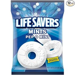 Lifesavers Pep-O-Mint Candy, 6.25 Ounces, 12 Per Case | SKU: 396148 | UPC: 019000085030