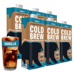 Wandering Bear Organic Vanilla Cold Brew Coffee, 32 Fluid Ounce, 6 Per Case | SKU: 797074 | UPC: 859336007630