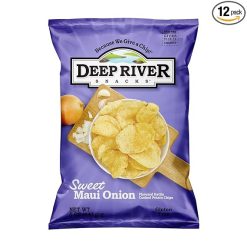 Deep River Snacks Sweet Maui Onion Kettle Potato Chips, 5 Ounce, 12 Per Case | SKU: 692390 | UPC: 850668000856