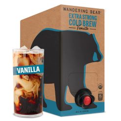 Wandering Bear Coffee Vanilla Cold Brew Coffee Case, 96 Fluid Ounces, 3 Per Case | SKU: 709724 | UPC: 860534000163