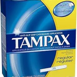 Tampax Regular Unscented Tampon, 20 Per Pack, 24 Packs Per Case | SKU: 565906 | UPC: 073010280120