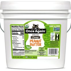 Once Again Organic Unsweetened Creamy Peanut Butter, 9 Pounds | SKU: 717705 | UPC: 044082032498