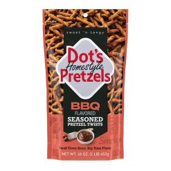 Dot s Homestyle Pretzels Bbq Flavored Seasoned Pretzel Twists Bag, 16 Ounce, 10 Per Case | SKU: 785750