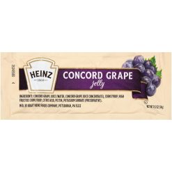 Heinz Squeeze Grape Jelly, .5 Ounce Packet, 200/Case | SKU: 400359 | UPC: 013000543705