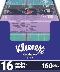 Kleenex On The Go Facial Tissues, 160 Count, 6 Per Case | SKU: 747362 | UPC: 036000546354