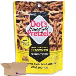 Dot s Pretzels Honey Mustard Seasoned Pretzels Case, 5 Ounce, 10 Per Case | SKU: 768861 | UPC: 810124238698