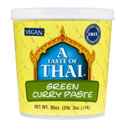 A Taste Of Thai Green Curry Paste, 35 Ounce, 1/Box, 3/Case | SKU: 599986 | UPC: 070650800640 | GTIN: 20070650800644