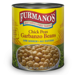 Furmanos Low Sodium All Natural Extra Fancy Chickpeas, 110 Ounce, 6 Per Case | SKU: 586358 | UPC: 041188116190